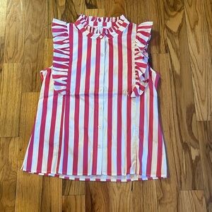 LaRoque NWOT button up striped top